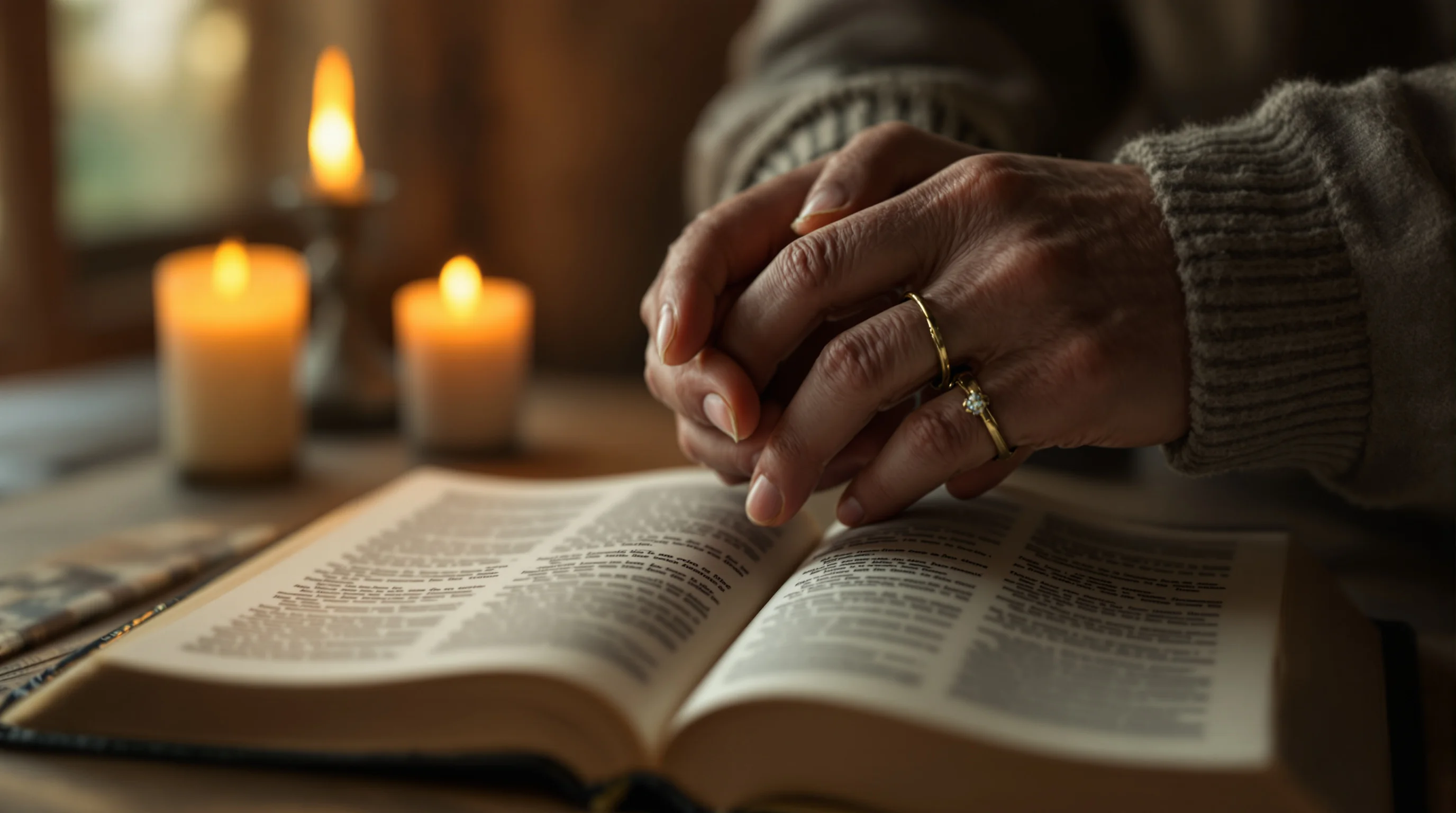 Weathered hands exchanging a ring, symbolizing the prodigal son's forgiveness and restoration