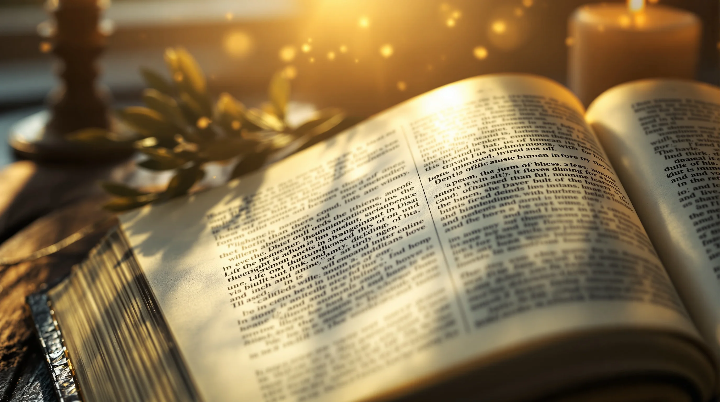 Open antique Bible in warm light, evoking study of the Sermon on the Mount teachings